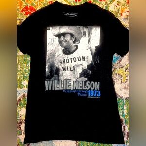 Willie Nelson Concert T-shirt Shotgun Willie Jim Marshall - Official Sz Medium